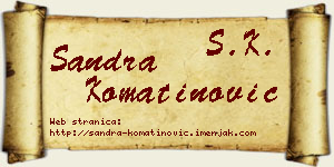 Sandra Komatinović vizit kartica